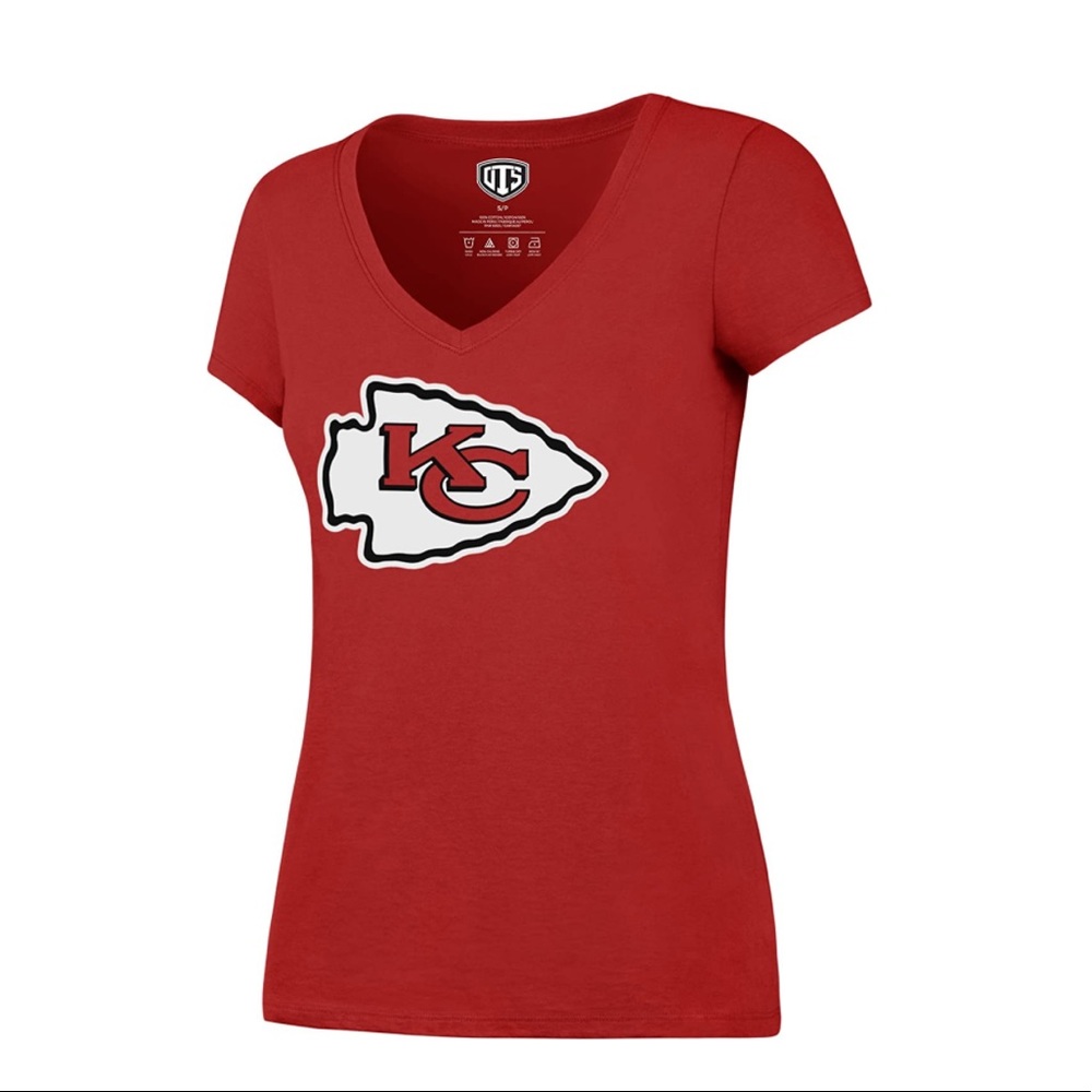 NGL Kansas City Chiefs Team Logo V-Neck T-Shirt
